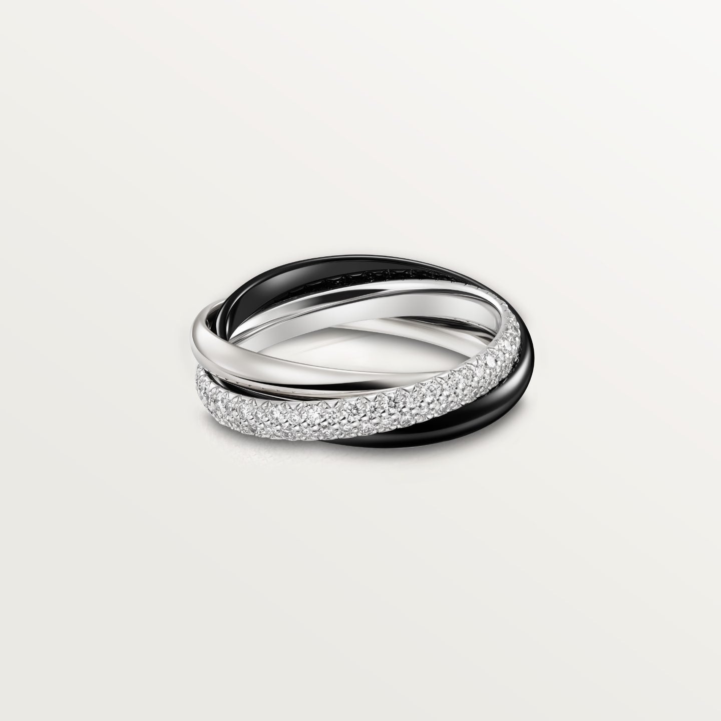 [Gaonasi Jewelry]TRINITY 3.2MM RING BLACK CERAMIC