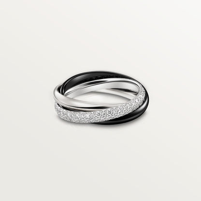 [Gaonasi Jewelry]TRINITY 3.2MM RING BLACK CERAMIC