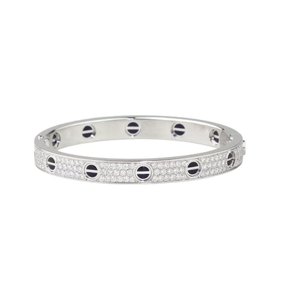 [Gaonasi Jewelry]LOVE BRACELET 6.1MM DIAMOND-PAVED CERAMIC