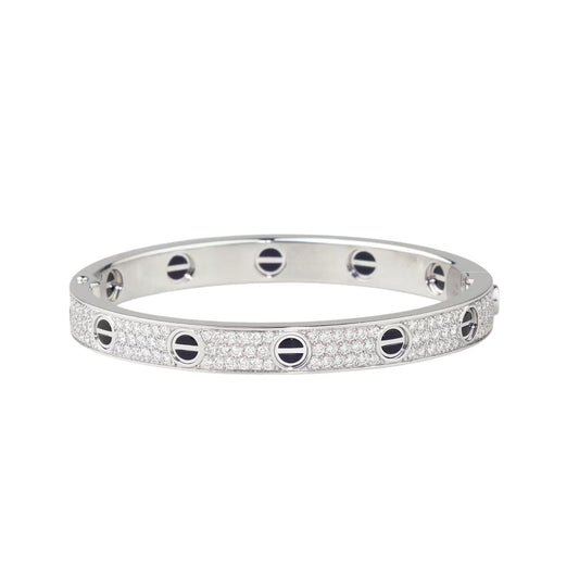 [Gaonasi Jewelry]LOVE BRACELET 6.1MM DIAMOND-PAVED CERAMIC