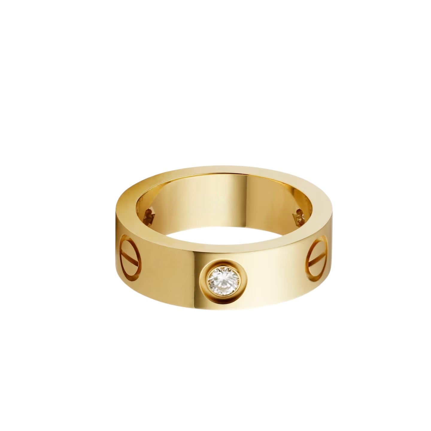 [Gaonasi Jewelry]LOVE 5.5MM 3 DIAMOND RING