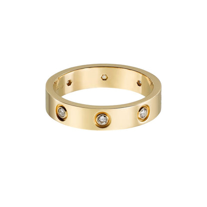 [Gaonasi Jewelry]LOVE 4MM 8 DIAMOND RING