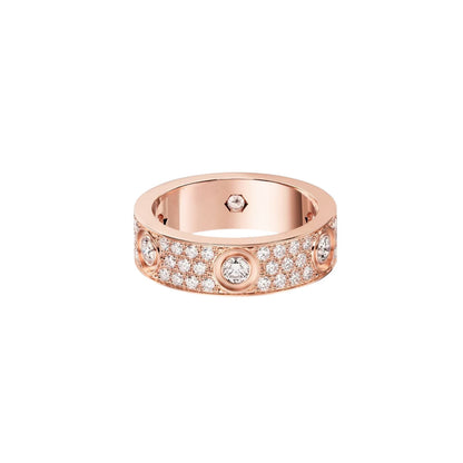 [Gaonasi Jewelry]LOVE 5.5MM FULL-PAVE 6-DIAMOND RING