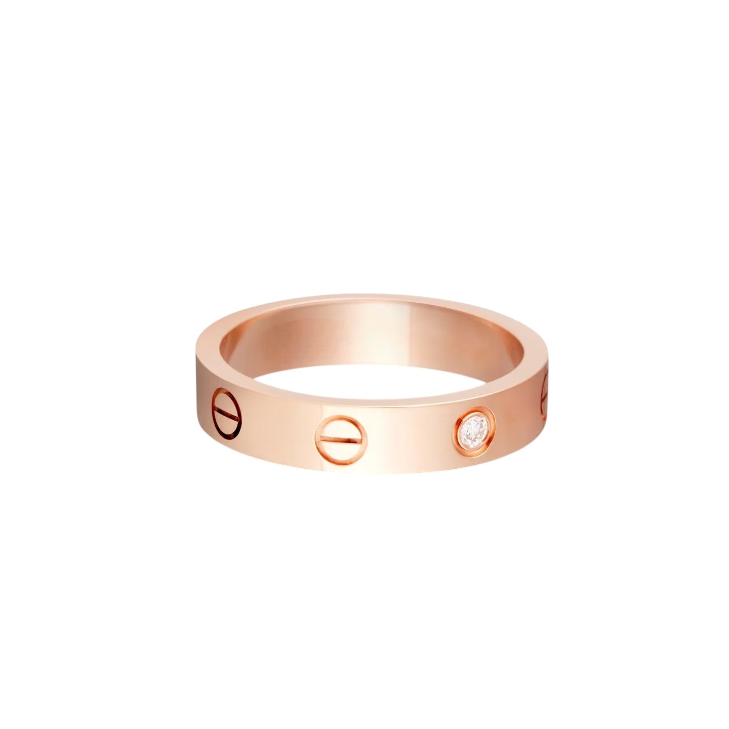 [Gaonasi Jewelry]LOVE 4MM 1 DIAMOND RING