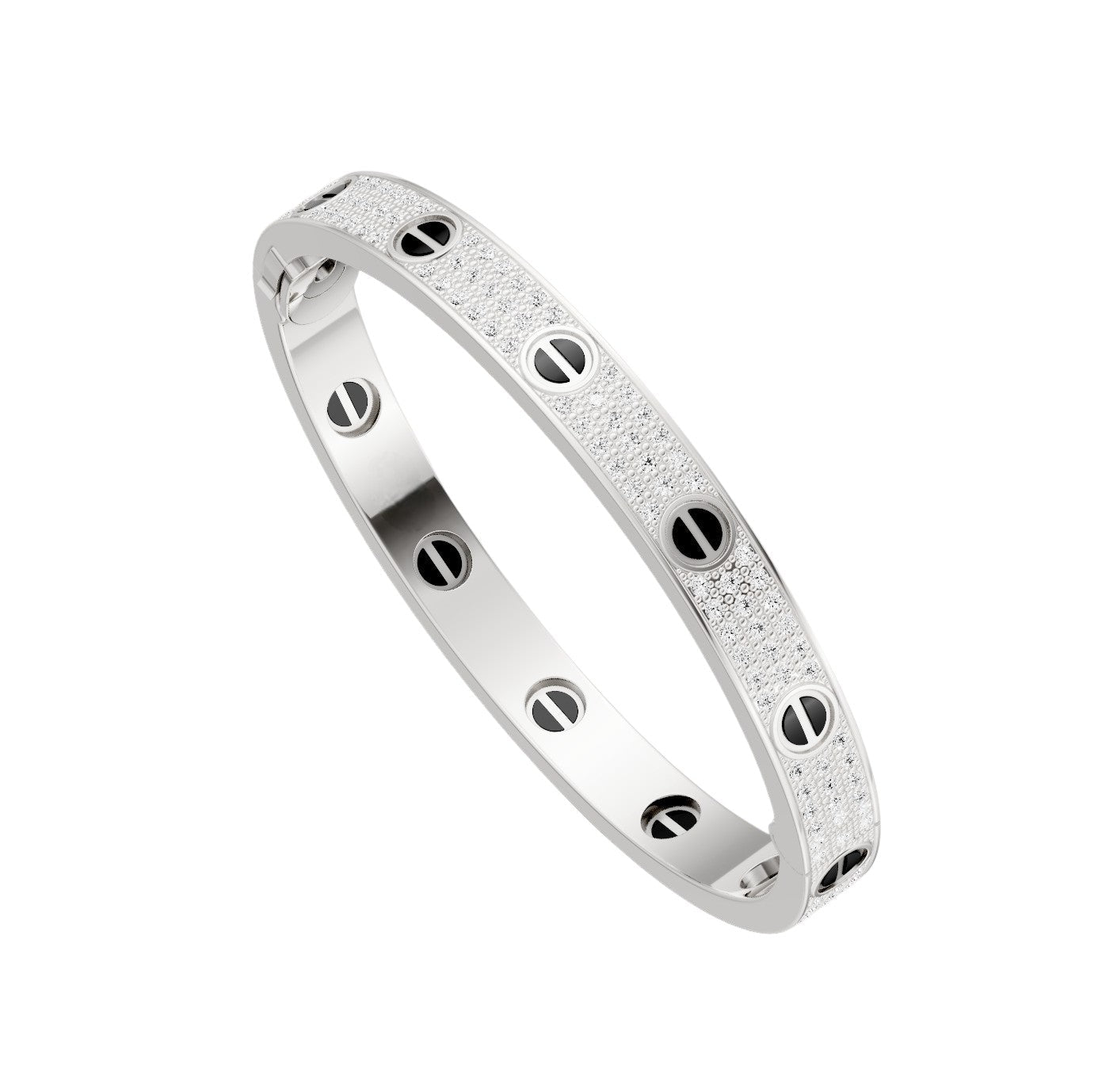 [Gaonasi Jewelry]LOVE BRACELET 6.1MM DIAMOND-PAVED CERAMIC