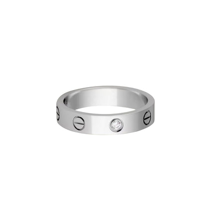 [Gaonasi Jewelry]LOVE 4MM 1 DIAMOND RING