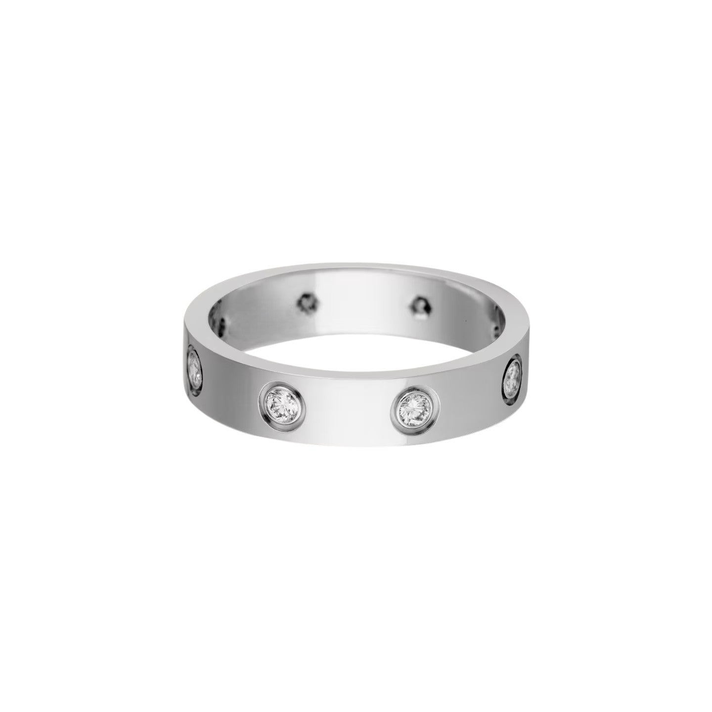 [Gaonasi Jewelry]LOVE 4MM 8 DIAMOND RING