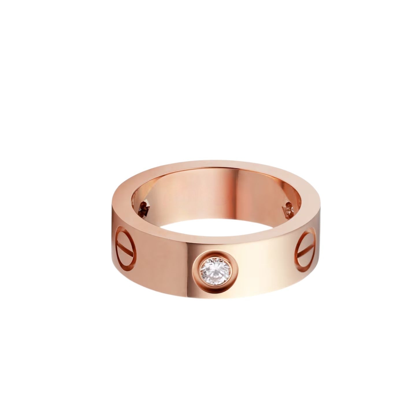 [Gaonasi Jewelry]LOVE 5.5MM 3 DIAMOND RING