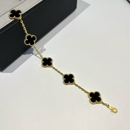 [Gaonasi] CLOVER 5 MOTIF ONYXS BRACELET COLLECTION