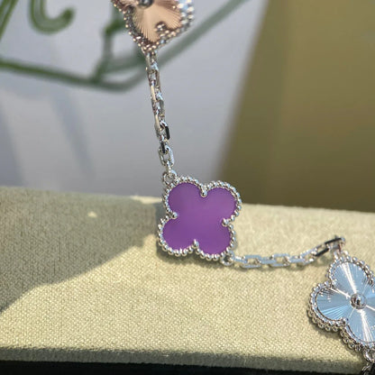 [Gaonasi] CLOVER 5 MOTIF VIOLET BRACELET COLLECTION