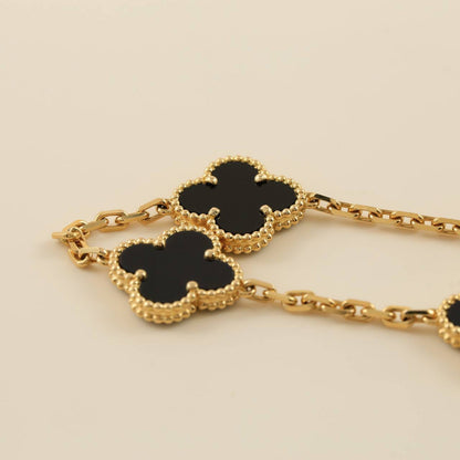 [Gaonasi] CLOVER 5 MOTIF ONYXS BRACELET COLLECTION