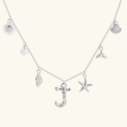 [Gaonasi]Avaria Ocean Initial Necklace