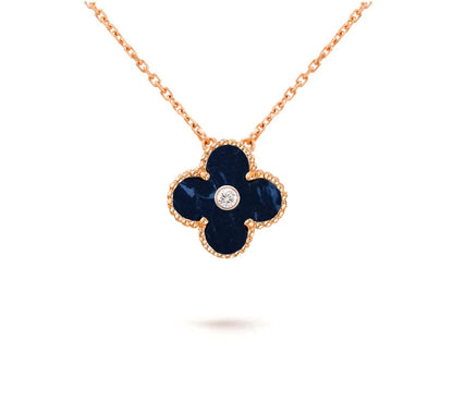 [Gaonasi]CLOVER 15MM DIAMOND SINGLE FLOWER NECKLACE COLLECTION