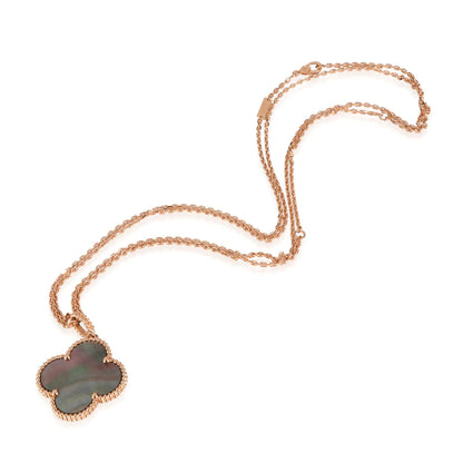 [Gaonasi]CLOVER 25MM GOLD DARK MOP BIG CLOVER NECKLACE