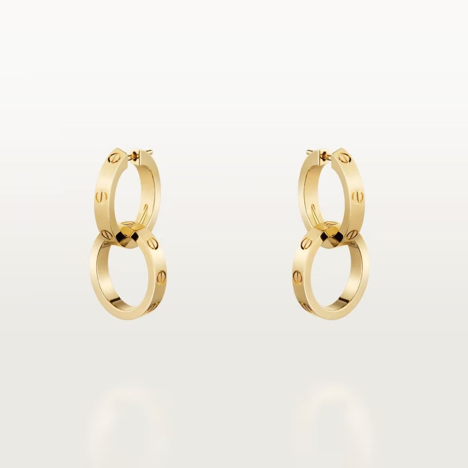 [Gaonasi Jewelry]LOVE 3.3MM DANGLE EARRINGS