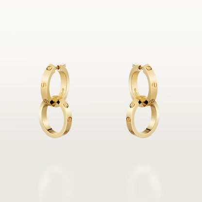 [Gaonasi Jewelry]LOVE 3.3MM DANGLE EARRINGS