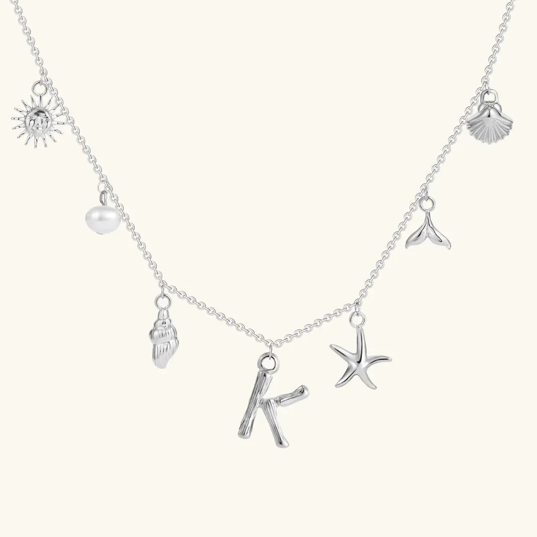 [Gaonasi]Avaria Ocean Initial Necklace