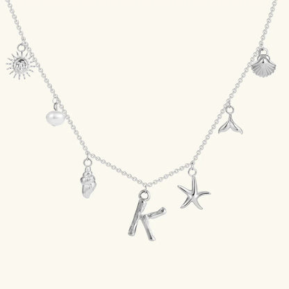 [Gaonasi]Avaria Ocean Initial Necklace