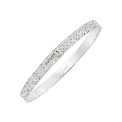 [Gaonasi]HM KELLY BRACELET IN SILVER AND FULL PAVE DIAMOND