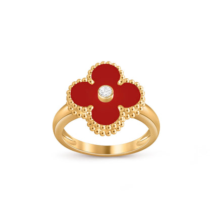 [Gaonasi]CLOVER DIAMOND RING GOLD COLLECTION