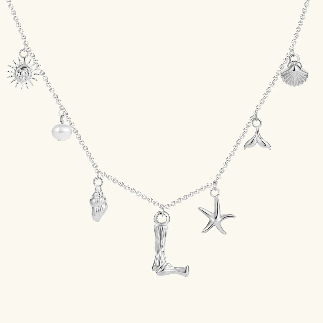 [Gaonasi]Avaria Ocean Initial Necklace