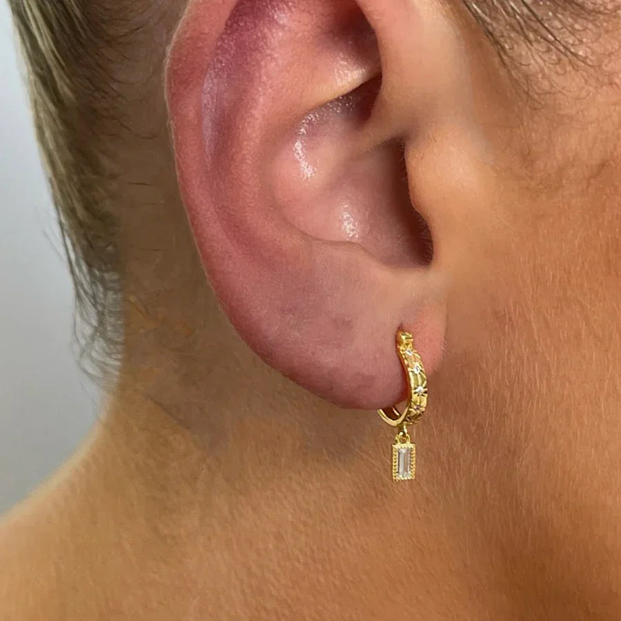 [Gaonasi]Cassidy Diamond Hoops