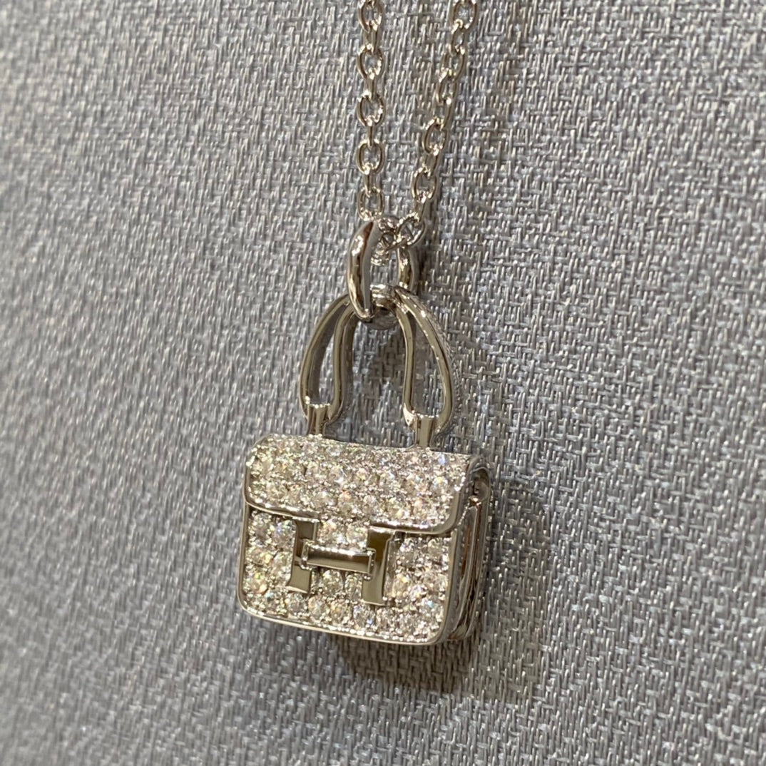 [Gaonasi]CONSTANCE PEDANT DIAMOND NECKLACE