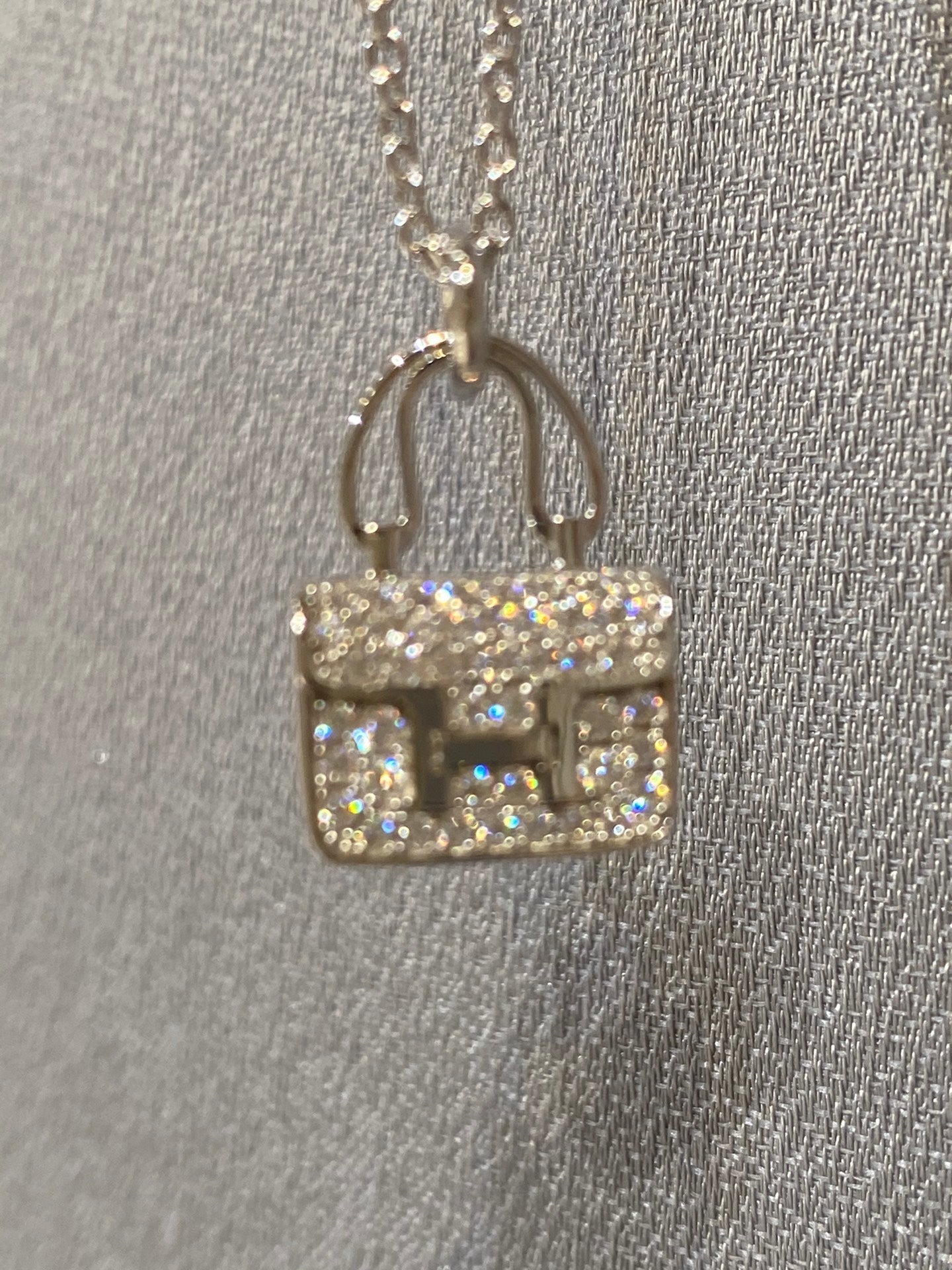 [Gaonasi]CONSTANCE PEDANT DIAMOND NECKLACE