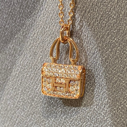 [Gaonasi]CONSTANCE PEDANT DIAMOND NECKLACE