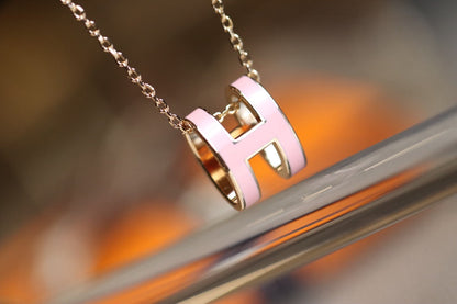 [Gaonasi]POP H PEDANT PINK GOLD