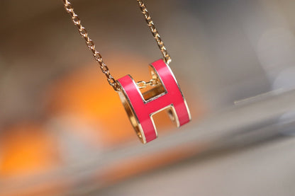 [Gaonasi]POP H PEDANT PINK GOLD