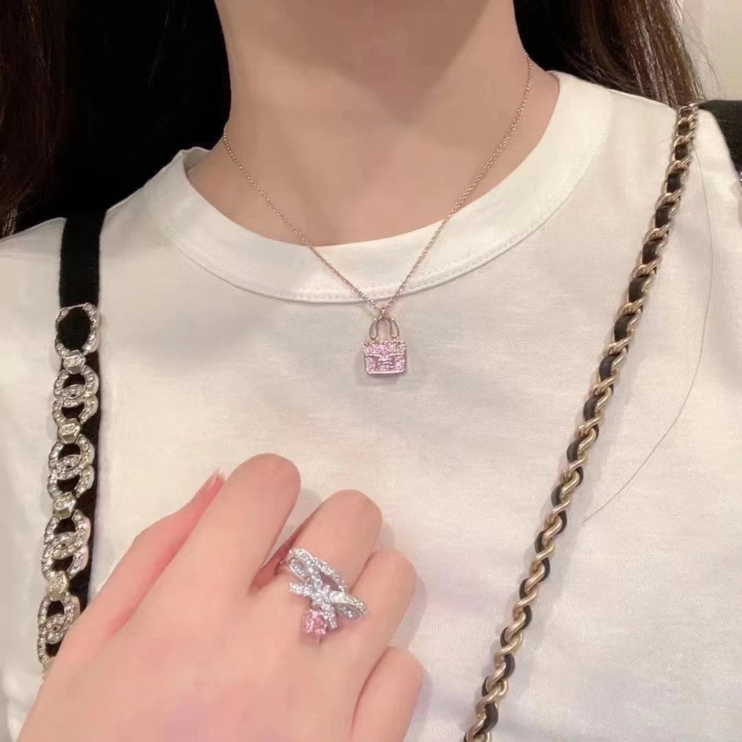 [Gaonasi]CONSTANCE PEDANT PURPLE DIAMOND NECKLACE