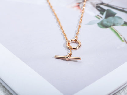 [Gaonasi]ECHAPPEE NECKLACE PINK GOLD