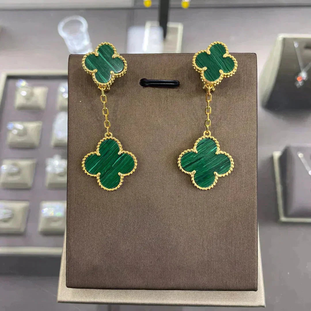 [Gaonasi]CLOVER 2 MOTIFS  EARRINGS (MULTIPLE CHOICESC