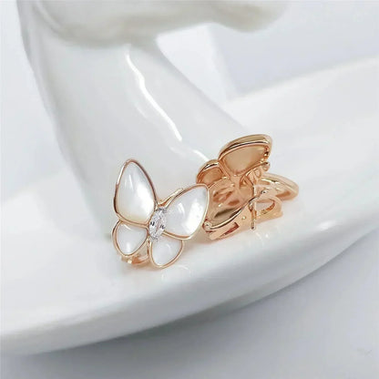 [Gaonasi]BUTTERFLY MOP DIAMOND EARRINGS