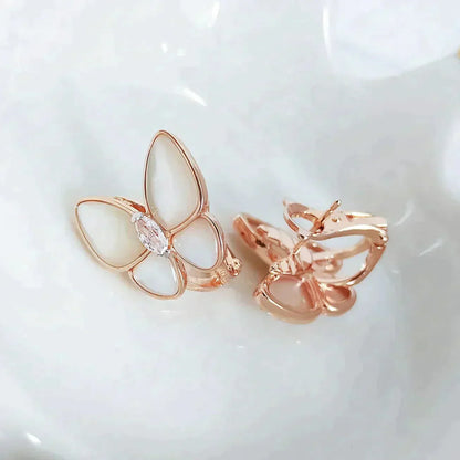 [Gaonasi]BUTTERFLY MOP DIAMOND EARRINGS