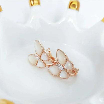 [Gaonasi]BUTTERFLY MOP DIAMOND EARRINGS