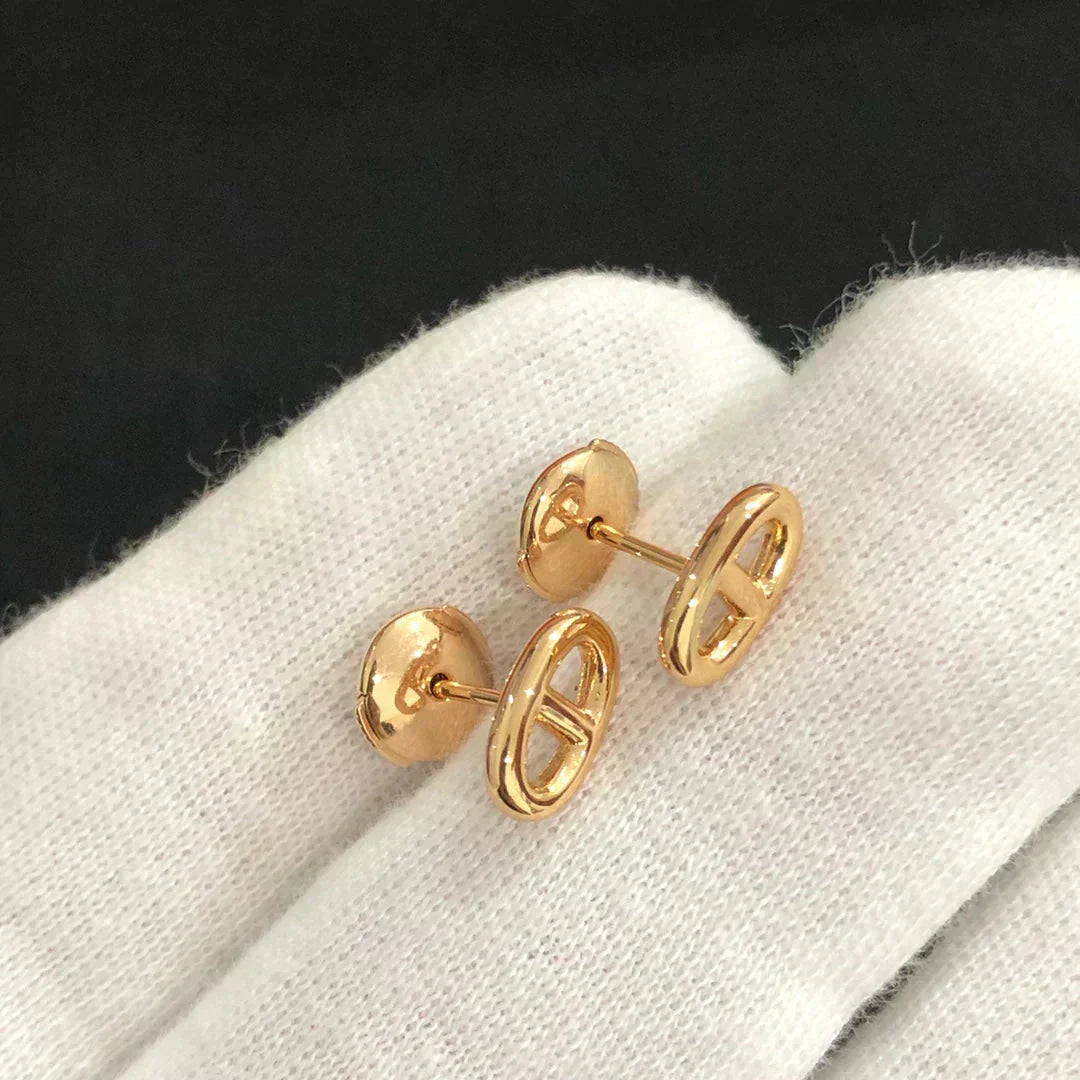[Gaonasi]CHAINE SMALL EARRINGS GOLD AND SILVER