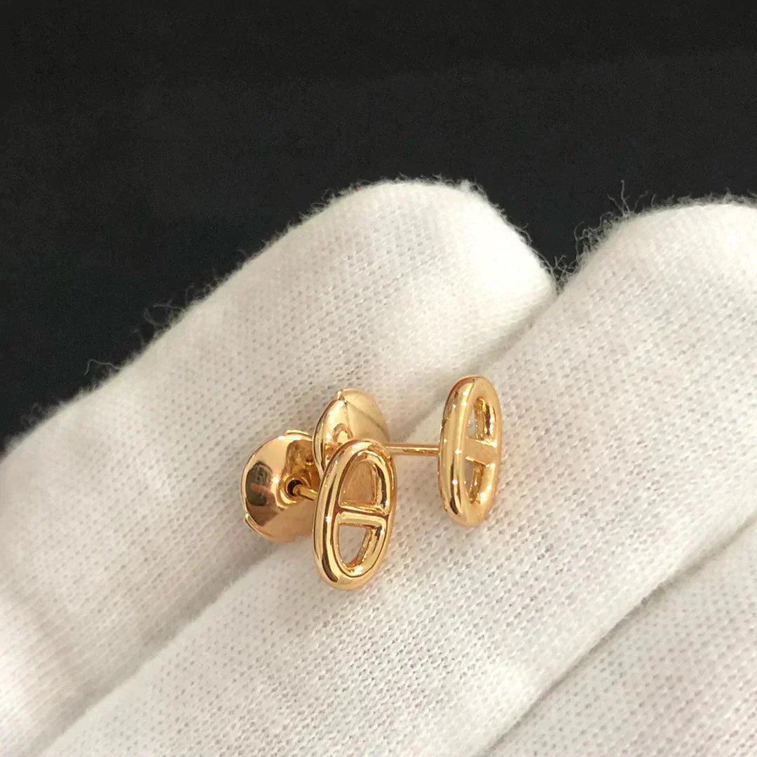 [Gaonasi]CHAINE SMALL EARRINGS GOLD AND SILVER