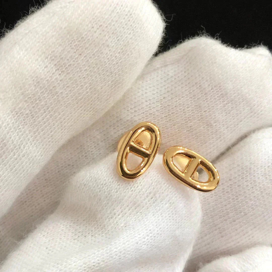 [Gaonasi]CHAINE SMALL EARRINGS GOLD AND SILVER