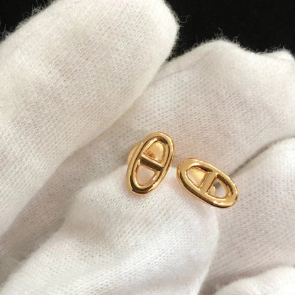 [Gaonasi]CHAINE SMALL EARRINGS GOLD AND SILVER
