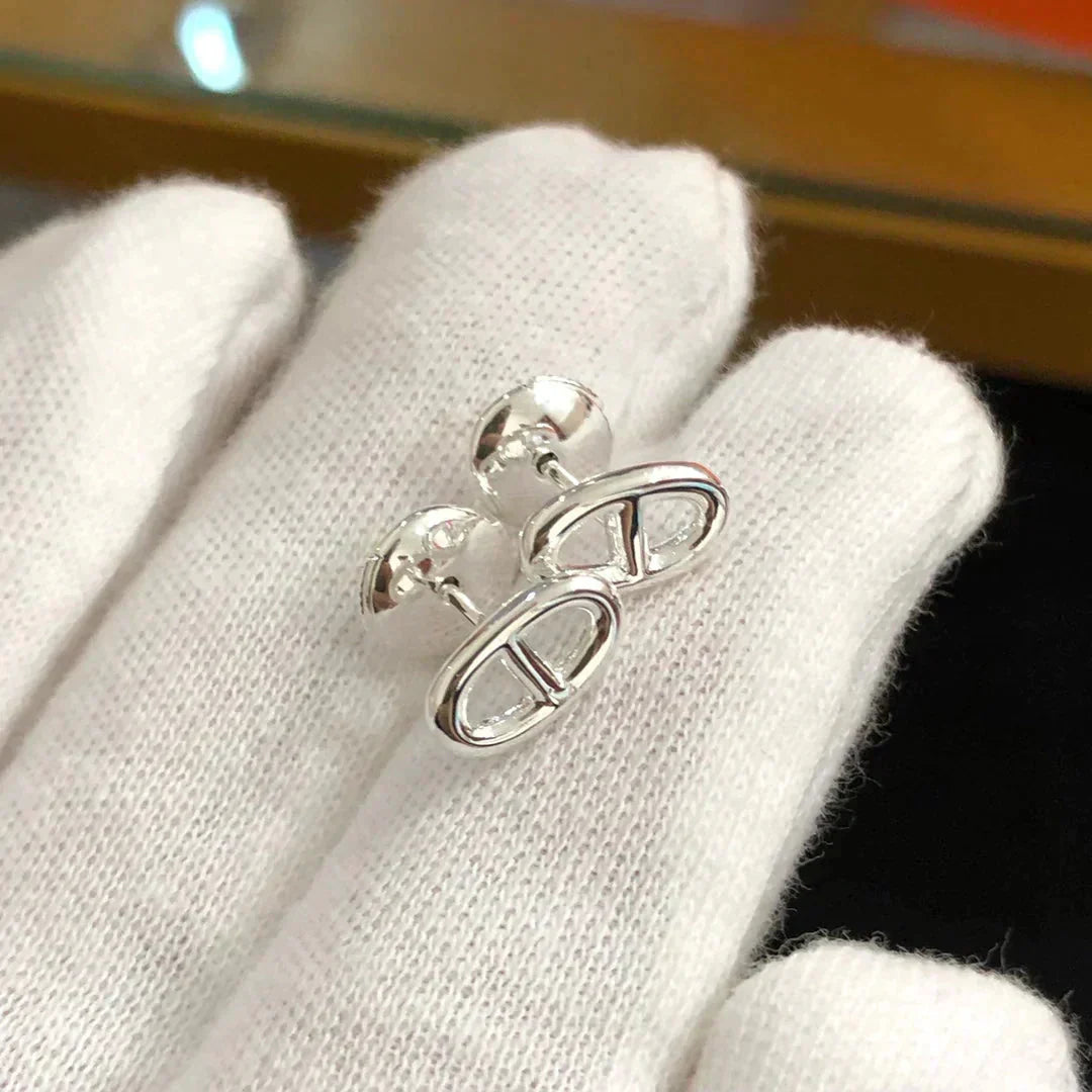 [Gaonasi]CHAINE SMALL EARRINGS GOLD AND SILVER