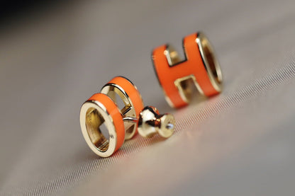 [Gaonasi]MINI POP H EARRINGS ORANGE