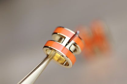 [Gaonasi]MINI POP H EARRINGS ORANGE