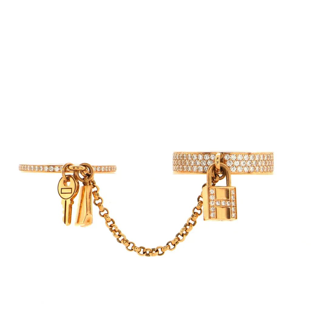 [Gaonasi]HM KELLY CLOCHETTE DOUBLE RING IN  WITH DIAMONDS