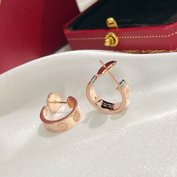 [Gaonasi Jewelry]LOVE EARRINGS 5.7MM 2 DIAMONDS