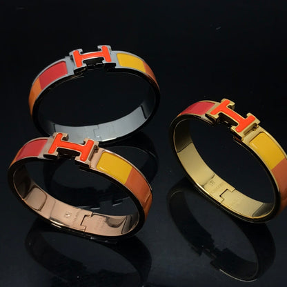 [Gaonasi]H BRACELET ORANGE RAINBOW CERAMIC