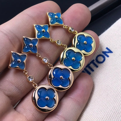 [Gaonasi]STAR AND SUN AGATE DIAMOND EARRINGS