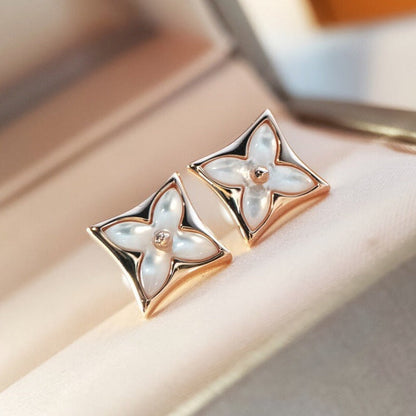 [Gaonasi]STAR MOP PINK GOLD EARRINGS