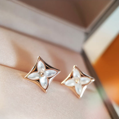 [Gaonasi]STAR MOP PINK GOLD EARRINGS